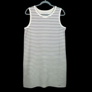 American Giant Dress Womens Large Striped Muscle Tee Coastal Preppy Summer NEW